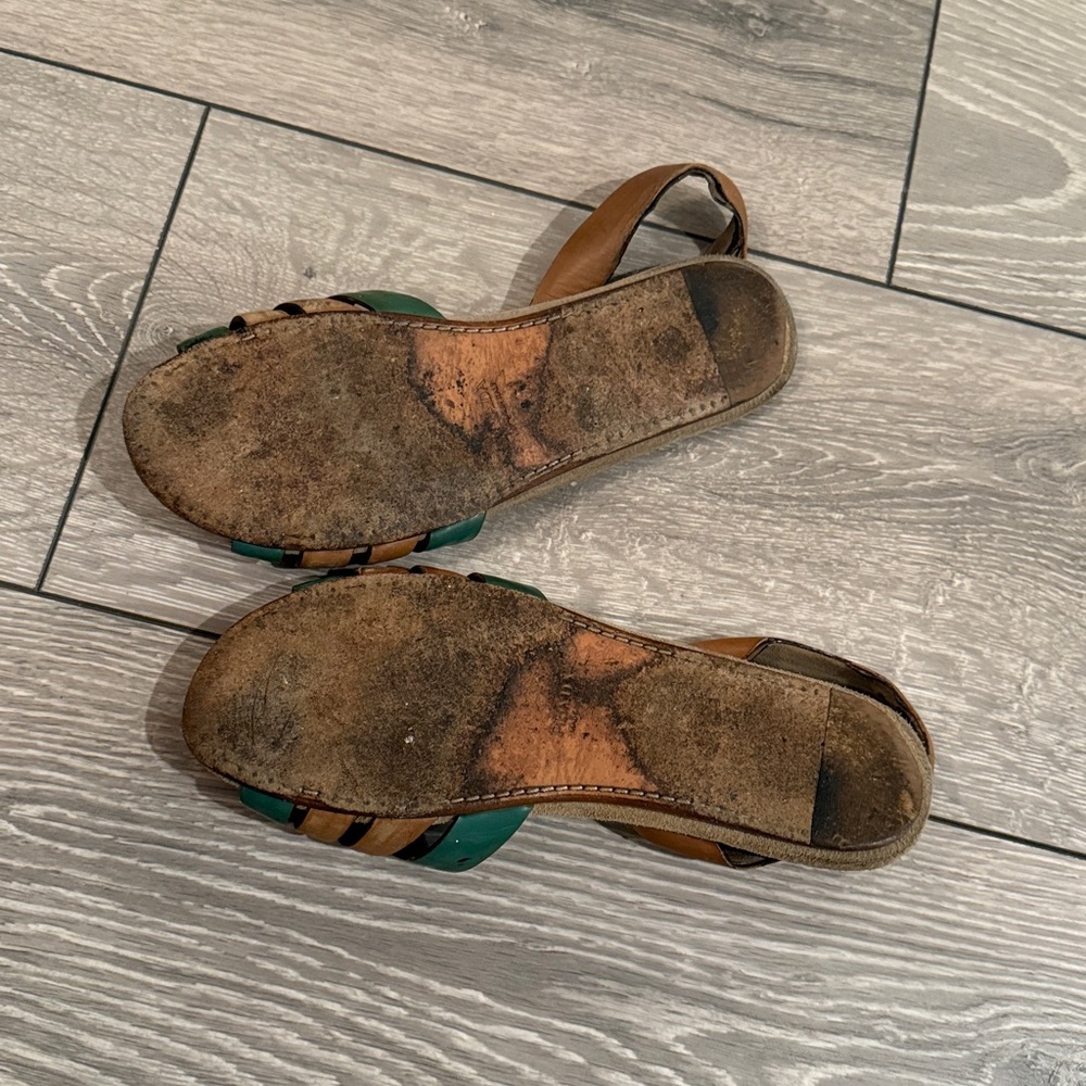 Prada Leather Fish Pattern Sandals - image 2